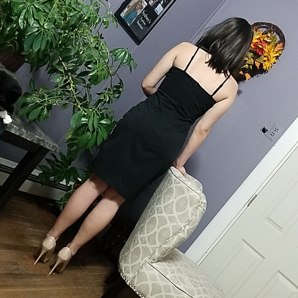 Stunning Black Lace Bodycon Dress PARTY DRESS - Picture 7 of 8